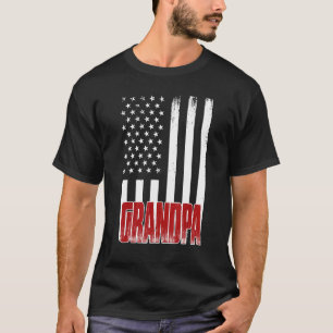 Mens bedrückte die amerikanische Fahne Opa für Fet T-Shirt