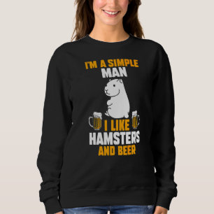 Mens Beer Hamster Sweatshirt