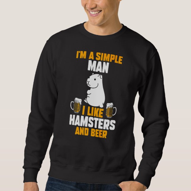 Mens Beer Hamster Sweatshirt (Vorderseite)