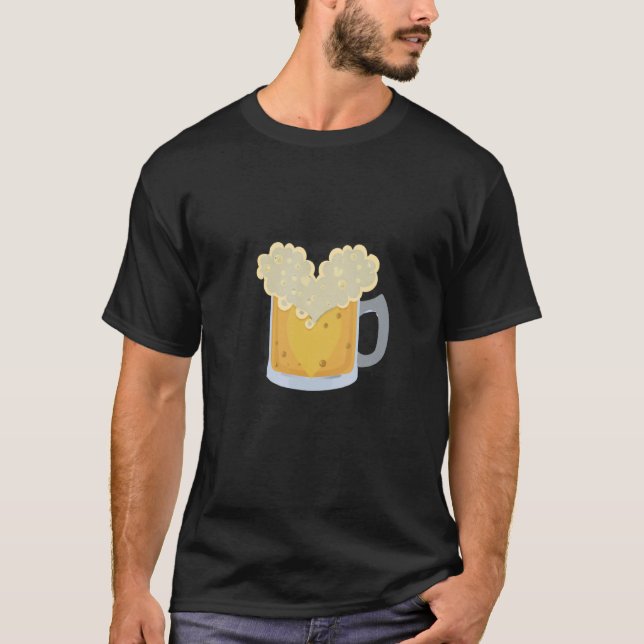 Mens Beer Liebe Beer Tasse T-Shirt (Vorderseite)