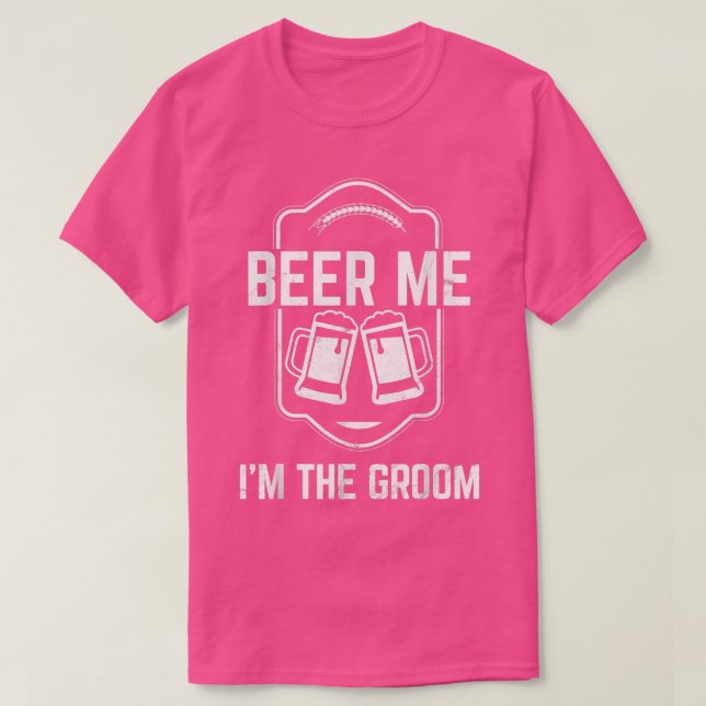 Mens Beer Me Im Groom Tshirt für Bachelor Part (Design vorne)