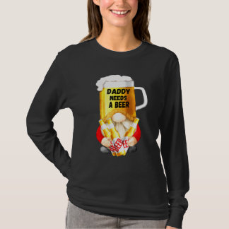 Mens Beer Tasse Gnome T-Shirt für Vater Gardener -