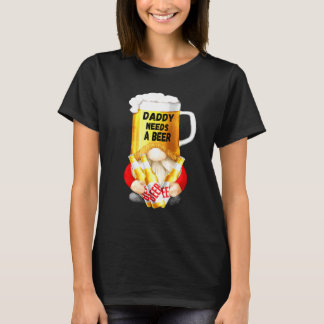 Mens Beer Tasse Gnome T-Shirt für Vater Gardener -