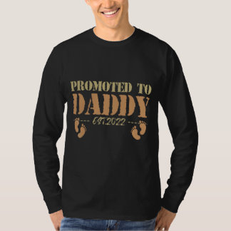 Mens befördert zu Daddy 2022 für neuen Dad First T T-Shirt