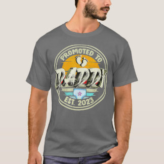 Mens befördert zu Daddy 2023 Erstes Mal Vater's Da T-Shirt
