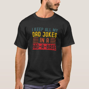 Mens Behielt ich alle meine Vater-Witze in einer V T-Shirt