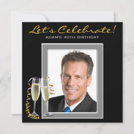 Mens beliebiges Foto Geburtstagspartei Einladung