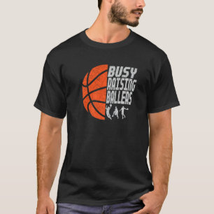 Mens beschäftigt Raising Ballers Basketball Vater T-Shirt