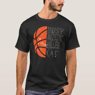 Mens beschäftigt Raising Ballers Basketball Vater T-Shirt