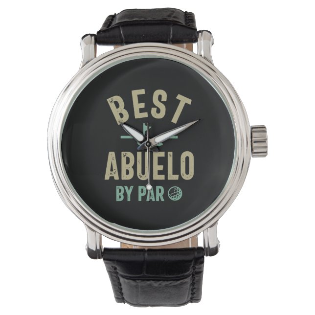 Mens Best Abuelo by Par Großvater Armbanduhr (Vorderseite)