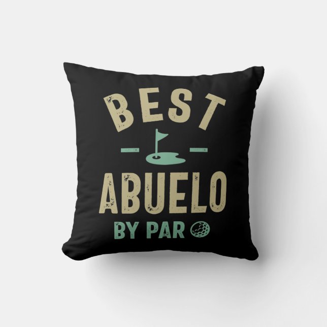 Mens Best Abuelo by Par Großvater Kissen (Vorderseite)