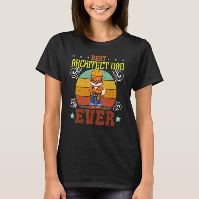 Mens Best Architect Vater je Zeichner Vater's Da T-Shirt (Vorderseite)