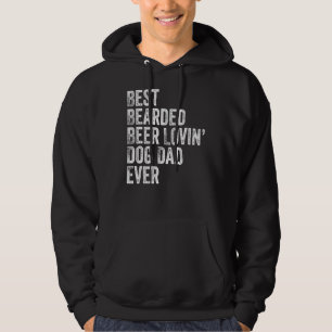 Mens Best Bartded Biere Lovin Dog Vater Hausbesitz Hoodie