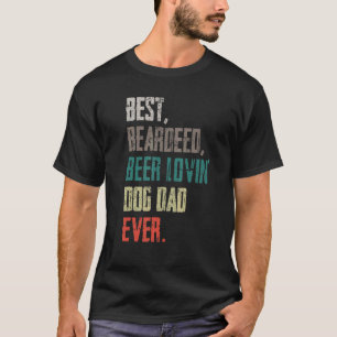 Mens Best Bartded Biere Lovin Dog Vater Hausbesitz T-Shirt