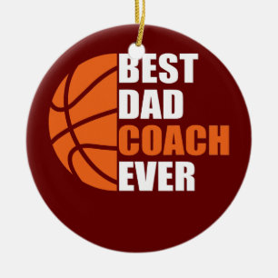 Mens Best Basketball Vater Coach je Vater Keramik Ornament