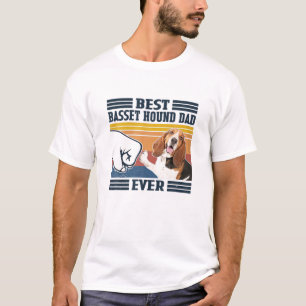 Mens Best Basset Hound Vater Ever Funny Dog Lover  T-Shirt