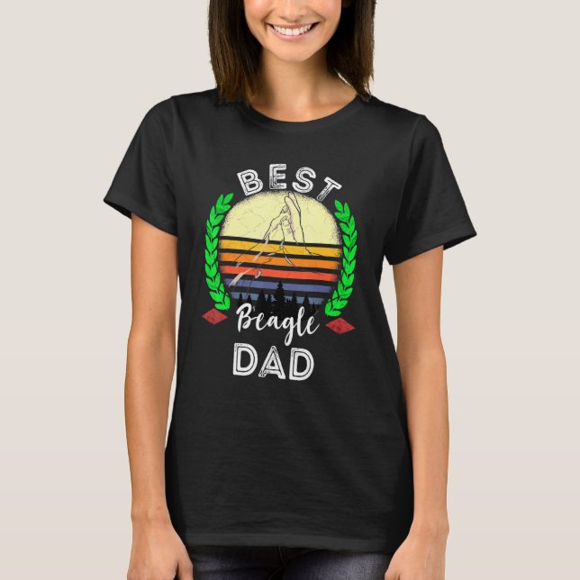 Mens Best Beagle Vater Beagle Dog Papa Beagle Eige T-Shirt (Vorderseite)