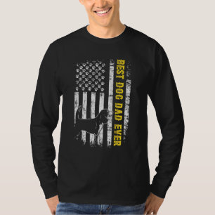 Mens Best Beagle Vater je amerikanischer Flaggenpu T-Shirt
