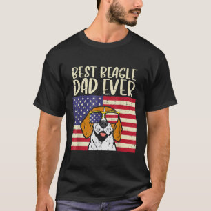 Mens Best Beagle Vater je Flag Patriotic Hund Fath T-Shirt