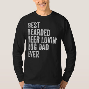 Mens Best Bearded Biere Lovin Dog Vater Besitzer d T-Shirt