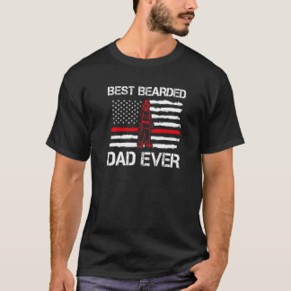 Mens Best Bearded Vater je Daddy Fire Officer T-Shirt