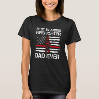 Mens Best Bearted Firefighter Vater je Daddy Fire T-Shirt