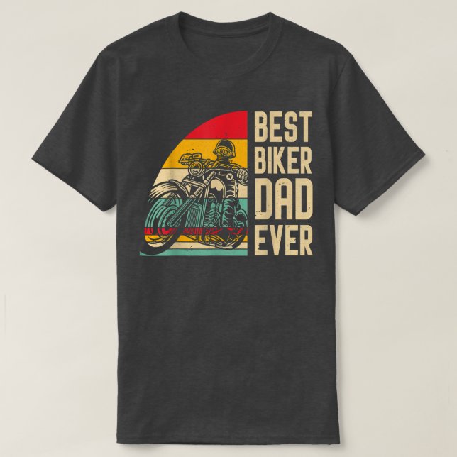 Mens Best Biker Vater Ever Funny Vathers Day Motor T-Shirt (Design vorne)