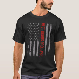 Mens Best Bonus Vater je amerikanische Flagge für T-Shirt