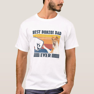 Mens Best Borzoi Vater Ever Funny Dog Lover Vateri T-Shirt