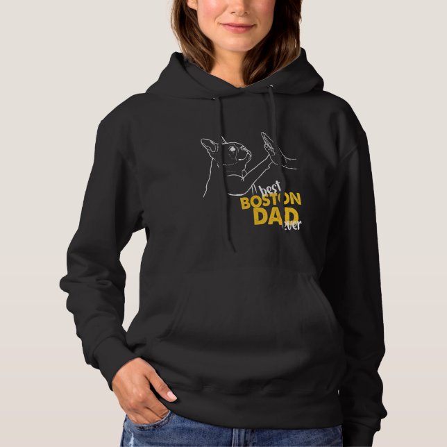 Mens Best Boston Vater Ever Terrier Vater Boston T Hoodie (Vorderseite)