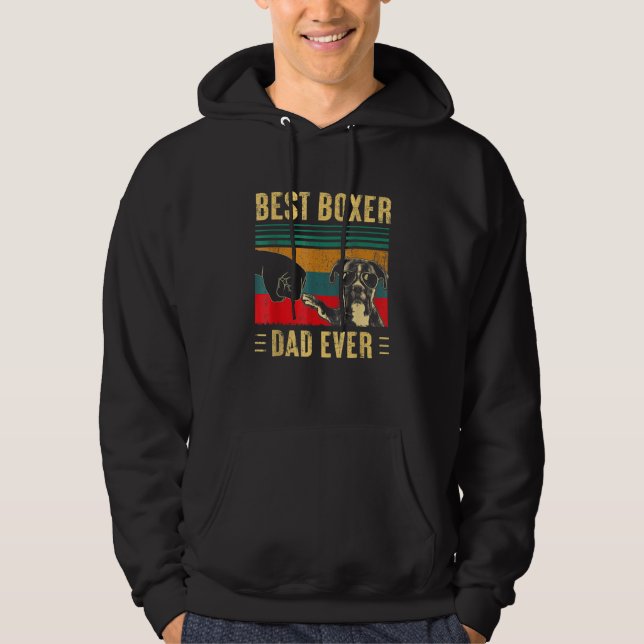 Mens Best Boxer Dad Ever   Boxer Dog Dad Fathers D Hoodie (Vorderseite)