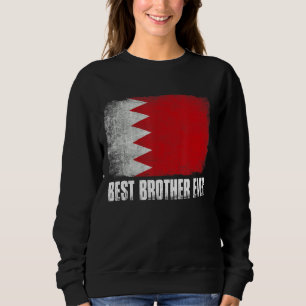 Mens Best Brother je Bahrain Flag Patriotischer Va Sweatshirt