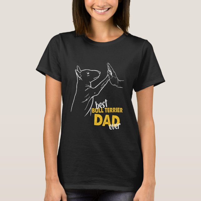 Mens Best Bull Terrier Vater je Bull Terrier Vater T-Shirt (Vorderseite)