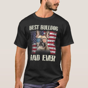 Mens Best Bulldog Sonnenbrille Vater Ever American T-Shirt