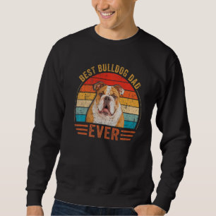 Mens Best Bulldog Vater Vintag English Bulldog Fet Sweatshirt