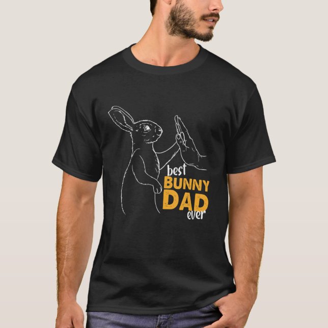 Mens Best Bunny Vater je Rabbit Daddy Bunny Vater T-Shirt (Vorderseite)