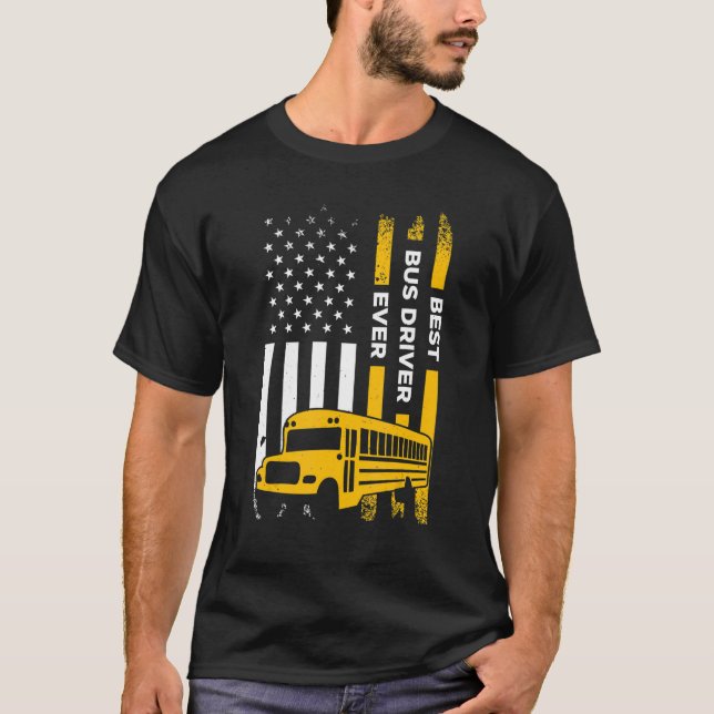 Mens Best Bus Driver je School Bus Driver T-Shirt (Vorderseite)