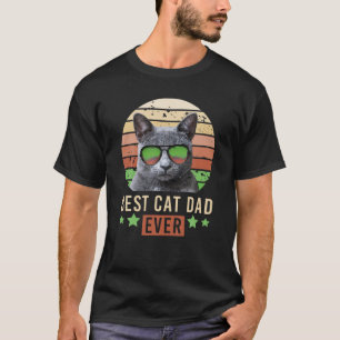 Mens Best Cat Vater je British Shorthair Russian B T-Shirt