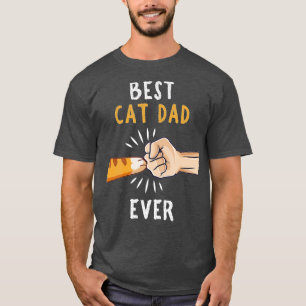 Mens Best Cat Vater je Paw Faust Bump T-Shirt
