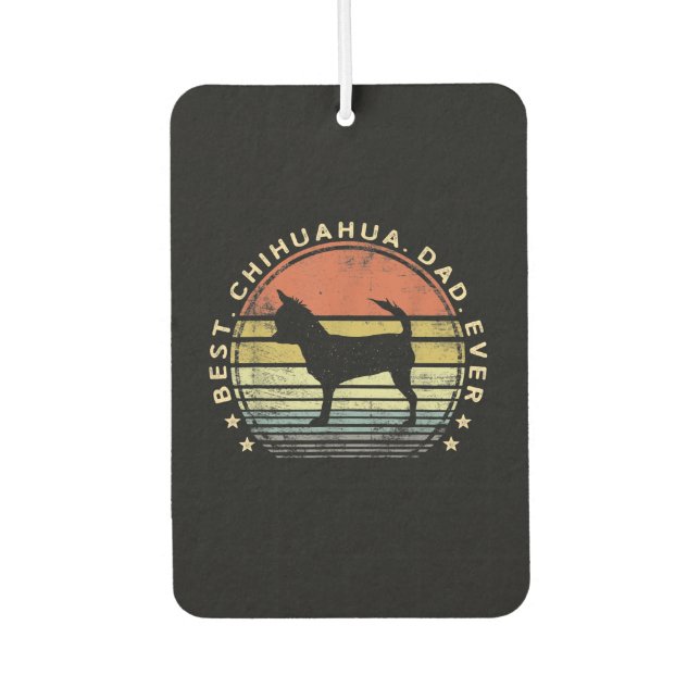 Mens Best Chihuahua Papa je Chi Dog Lover Geschenk Autolufterfrischer (Vorderseite)
