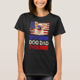 Mens Best Chihuahua Vater Ever American Flag Patri T-Shirt