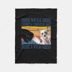 Mens Best Chinese Crested Hund Vater Ever Funny Do Fleecedecke