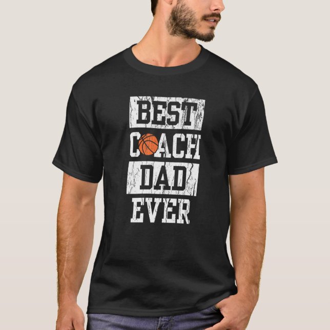 Mens Best Coach Vater Ever Mens Basketball Gecoach T-Shirt (Vorderseite)
