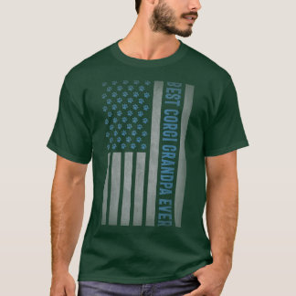 Mens Best Corgi Dog Grandpa Ever 4th of July USA A T-Shirt