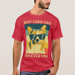 Mens Best Corgi Vater je Vintag Retro Geschenkdesi T-Shirt