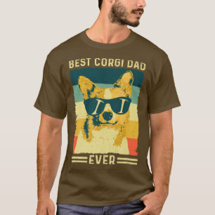 Mens Best Corgi Vater je Vintag Retro Geschenkdesi T-Shirt