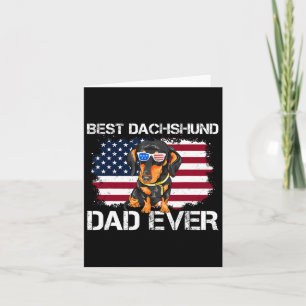Mens Best Dackel Vater je Patriotic Dackel Amer Karte