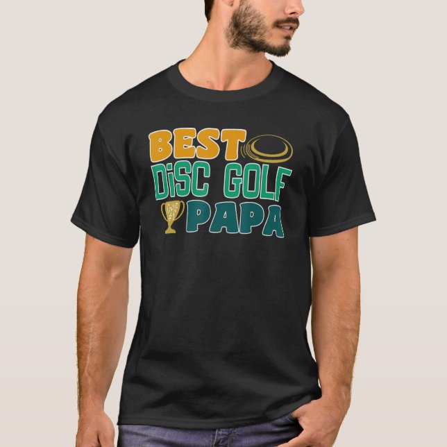 Mens Best Dad By Par Disc Golf T-Shirt (Vorderseite)
