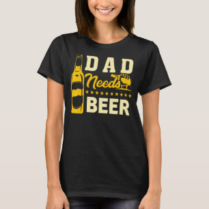 Mens Best Daddy Vater braucht Bier Drink Party Fat T-Shirt
