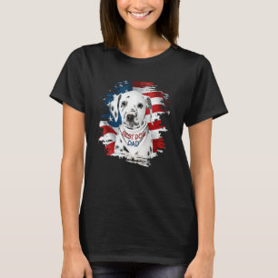 Mens Best Dalmatiner Vater je amerikanische Flagge T-Shirt